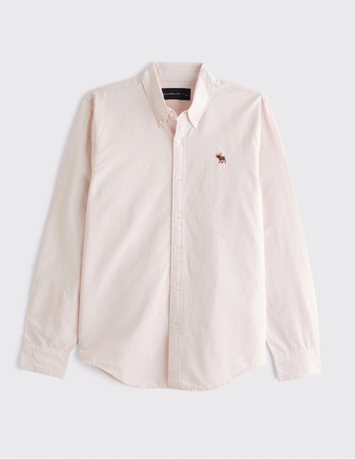 CAMISA ABERCROMBIE & FI, M, ROSA CLARO