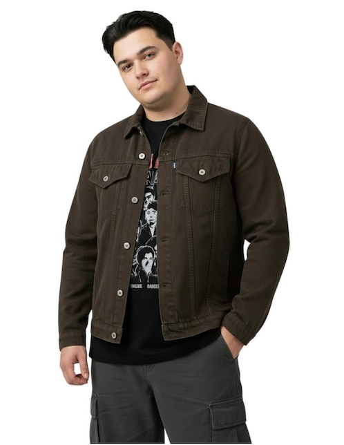 Chamarra denim Indicum Denim de mezclilla con bolsillos para hombre