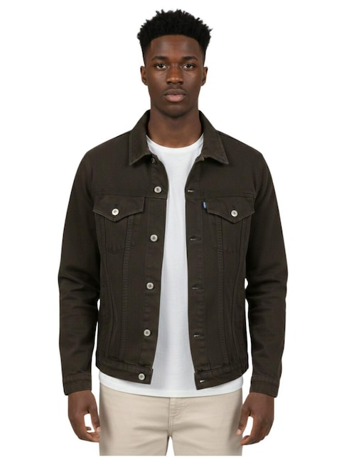 Chamarra denim Indicum Denim de mezclilla con bolsillos para hombre