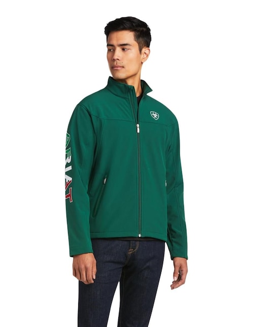 Chamarra rompevientos Ariat New Team Softshell México impermeable bolsa con cierre para hombre