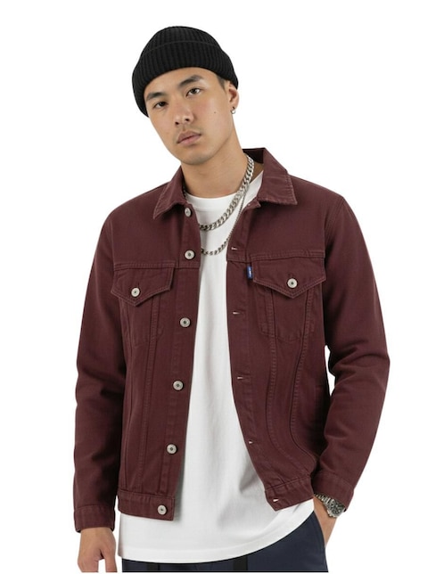 Chamarra denim Indicum Denim de mezclilla con bolsillos para hombre