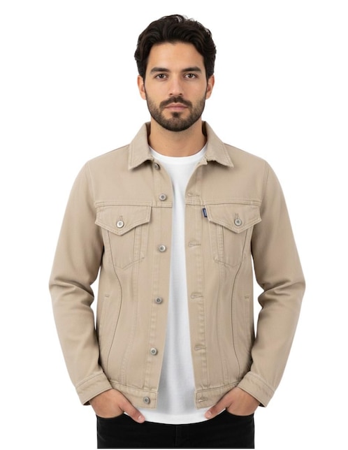 Chamarra denim Indicum Denim de mezclilla con bolsillos para hombre