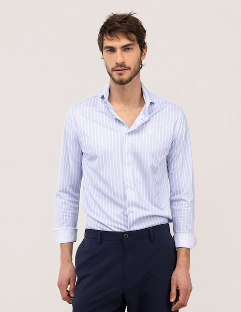 Camisa casual manga larga para hombre 1