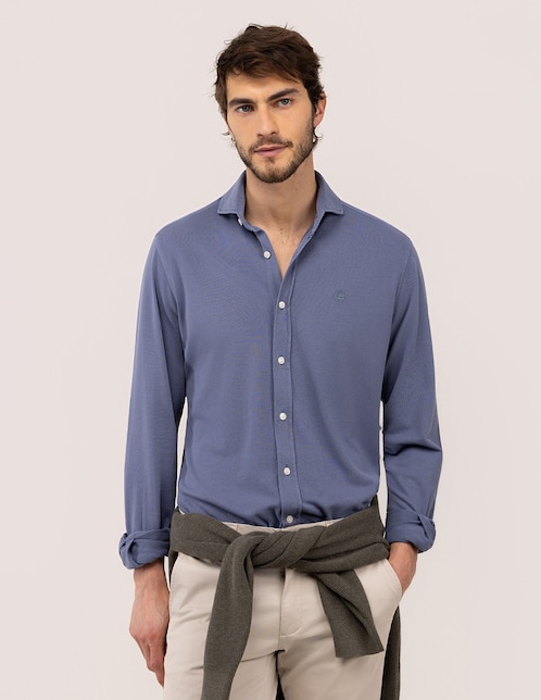 CAMISA EL GANSO 1050S, XG, AZUL MARINO