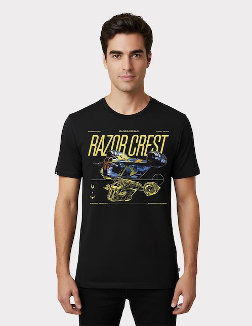 Playera Disney The Mandalorian cuello redondo para hombre