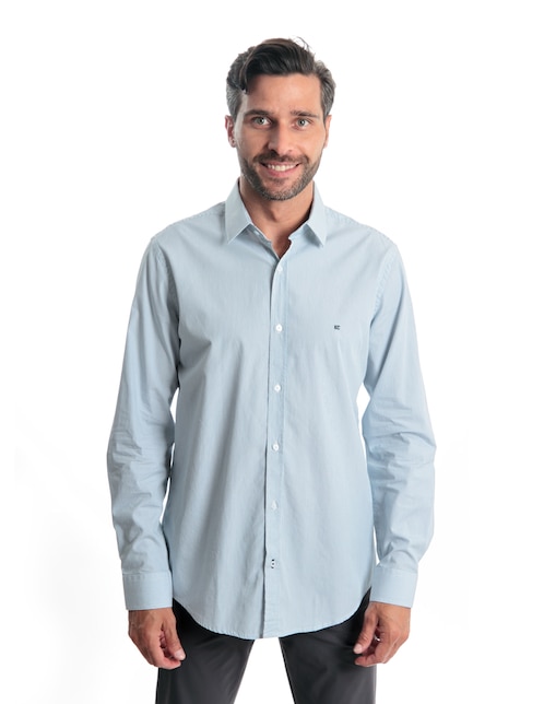Camisa casual de algodón manga larga para hombre 1