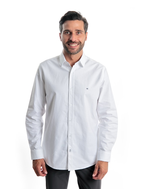 Camisa casual Kenneth Cole de algodón manga larga para hombre