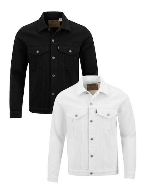 Set chamarra denim Indicum Denim de mezclilla con bolsillos para hombre