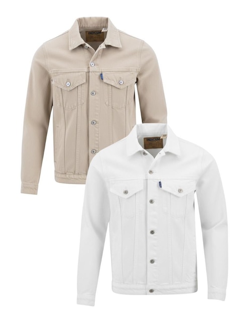 Set chamarra denim Indicum Denim de mezclilla con bolsillos para hombre