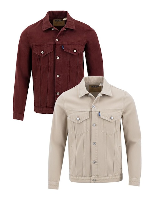 Set chamarra denim Indicum Denim de mezclilla con bolsillos para hombre