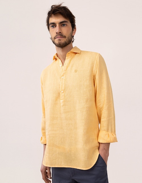 CAMISA EL GANSO 1050, G, NARANJA CLARO