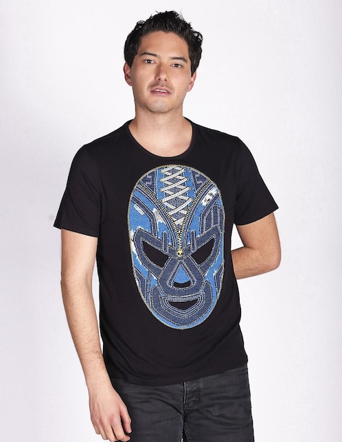 Playera Ay Güey Blu Demin cuello redondo para hombre