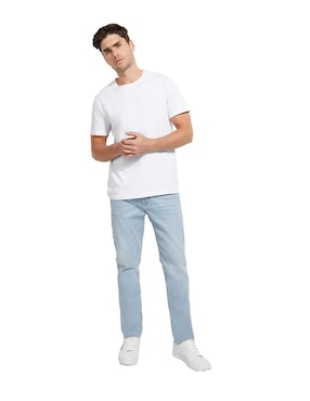Jeans straight Guess lavado claro para hombre
