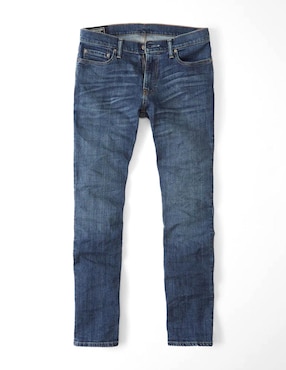 Jeans Recto Abercrombie & Fitch Deslavado Para Hombre