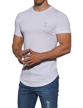 Playera John Leopard ranglán cuello redondo para hombre