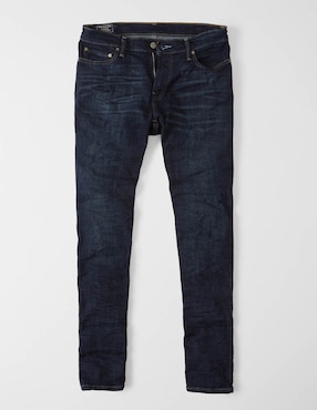 Jeans Skinny Abercrombie & Fitch Lavado Obscuro Para Hombre