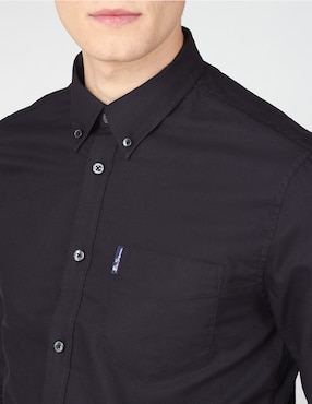 Camisa casual Ben Sherman de algodón manga larga para hombre