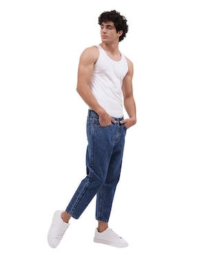Jeans crooped straight Mchk 8019 lavado claro para hombre