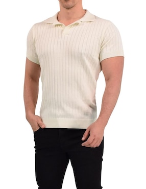 Playera tipo polo John Leopard para hombre