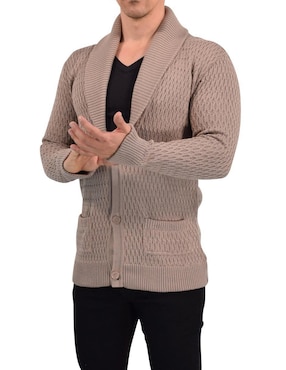 Suéter John Leopard cuello V para hombre