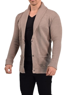 Suéter John Leopard cuello V para hombre