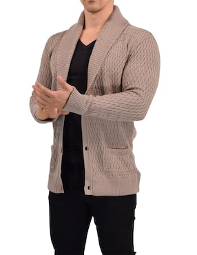 Suéter John Leopard cuello V para hombre