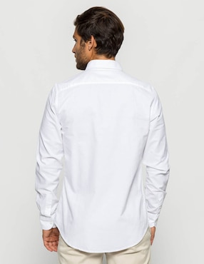 Camisa casual scotta de algodón manga larga para hombre