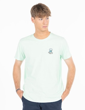 Playera El Pulpo Cuello Redondo Para Hombre