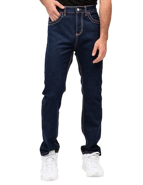 Jeans Slim Mchk 8028 Lavado Obscuro Para Hombre