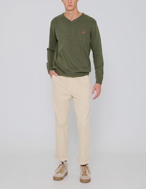 Pantalón chino recto Scotta de algodón para hombre