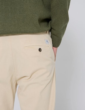 Pantalón chino recto Scotta de algodón para hombre