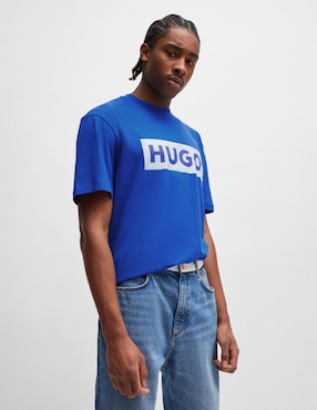 Playera HUGO BLUE Cuello Redondo Unisex