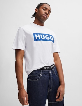 Playera HUGO BLUE Cuello Redondo Unisex