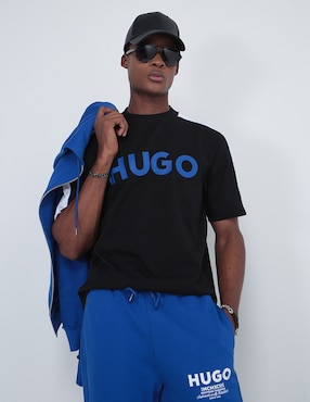 Playera HUGO BLUE Cuello Redondo Para Hombre