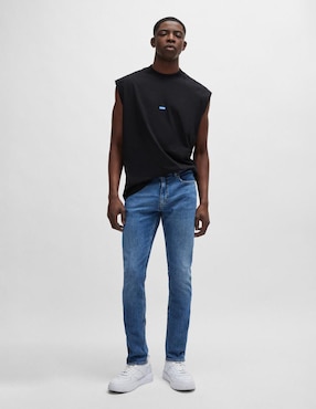 Jeans straight Hugo Blue lavado claro para hombre