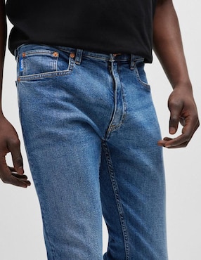 Jeans straight Hugo Blue lavado claro para hombre