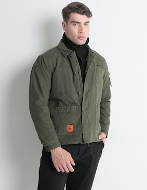 Chamarra Bombers Con Bolsillos Para Hombre