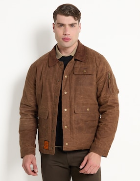 Chamarra Casual Bombers Con Bolsillos Para Hombre