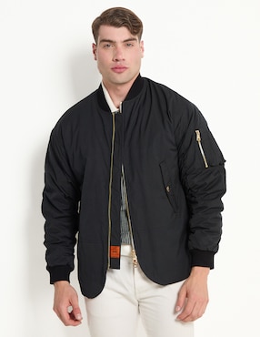 Chamarra Casual Bombers Con Bolsillos Para Hombre