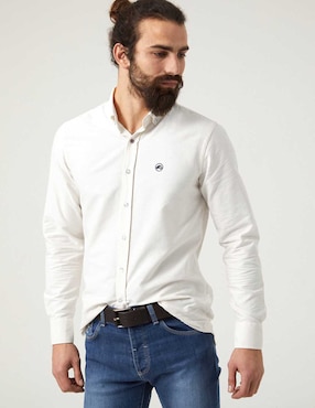 Camisa Casual Altonadock De Algodón Manga Larga Para Hombre