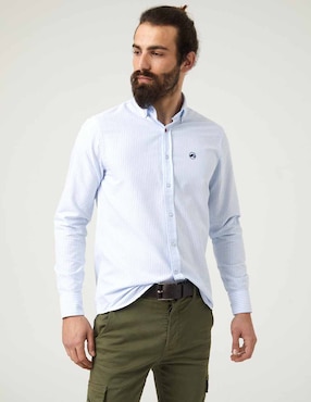 Camisa Casual Altonadock De Algodón Manga Larga Para Hombre