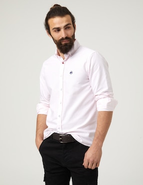 Camisa Casual Altonadock De Algodón Manga Larga Para Hombre