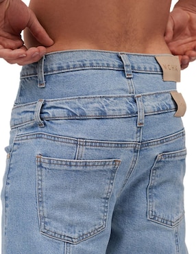 Jeans straight Mchk lavado claro para hombre