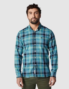 Camisa Casual Altonadock De Algodón Manga Larga Para Hombre