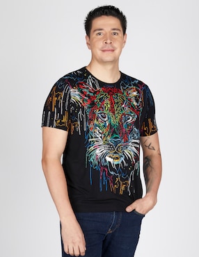 Playera Ay Güey Jaguar Lineal Cuello Redondo Para Hombre