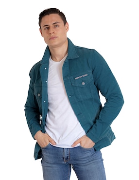 Chamarra Indicum Denim De Mezclilla Con Bolsillos Para Hombre