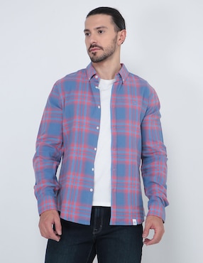 Camisa Casual Elemento Uomo De Algodón Manga Larga Para Hombre