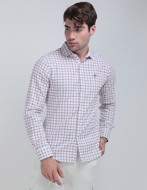 Camisa Casual Elemento Uomo De Algodón Manga Larga Para Hombre