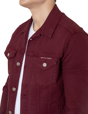 Chamarra Indicum Denim de mezclilla con bolsillos para hombre