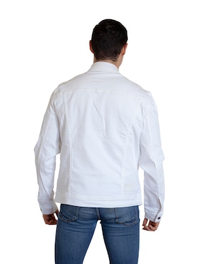 Chamarra Indicum Denim de mezclilla con bolsillos para hombre